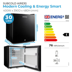 30L Fridge Subcold AIRE30 Black