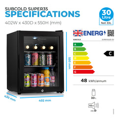 Subcold Super35 Beer Fridge Black