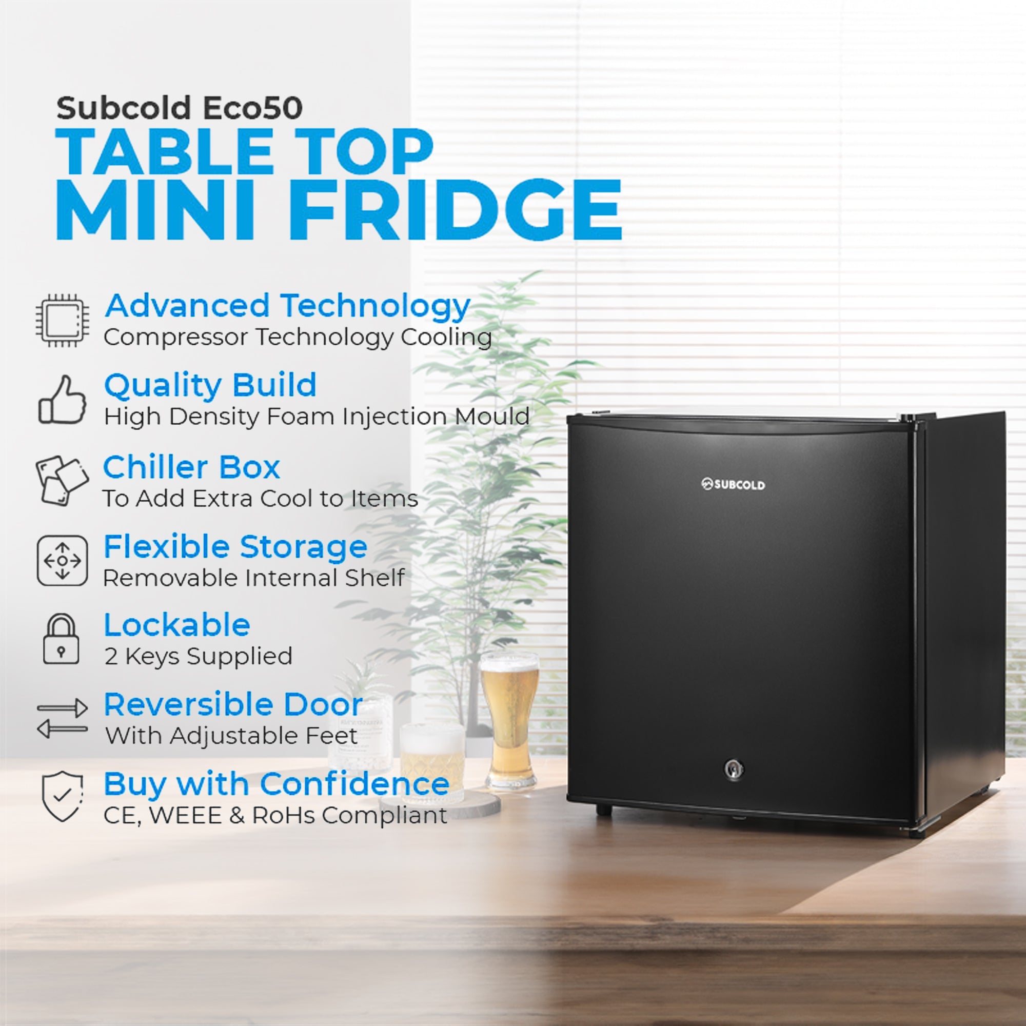 50L Fridge Subcold ECO50 Black