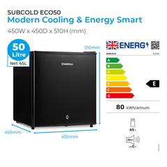 50L Fridge Subcold ECO50 Black