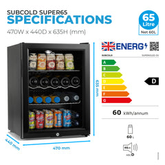 Subcold Super65 Beer Fridge Black