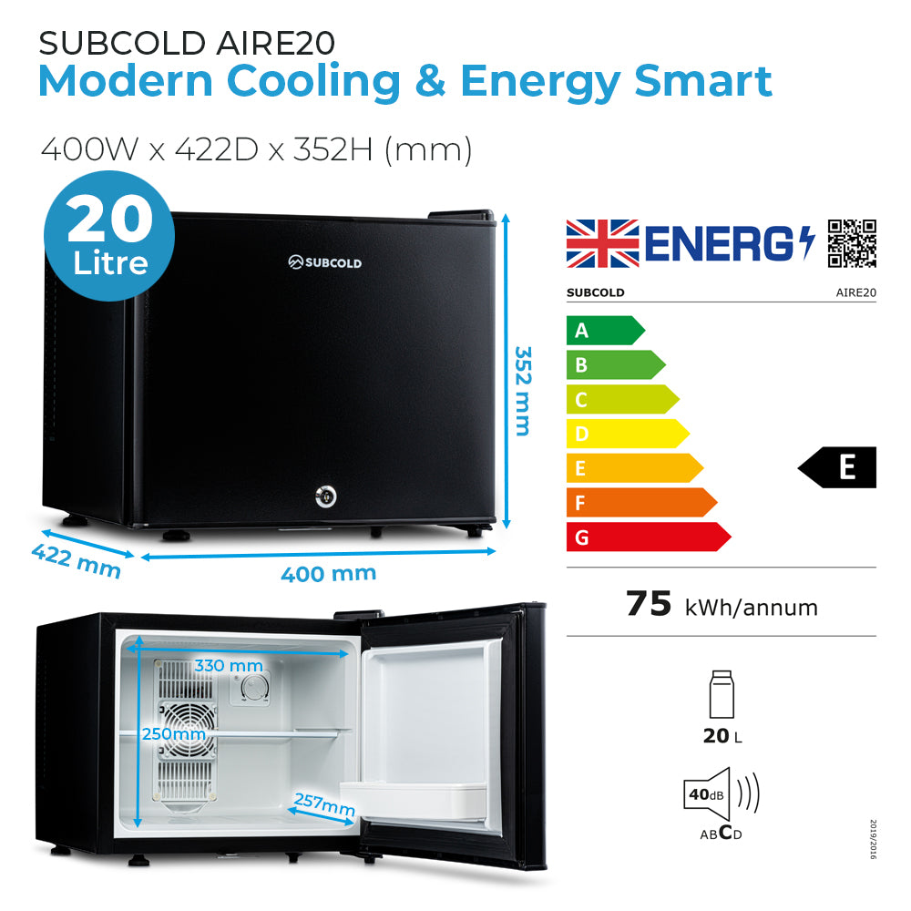 20L Fridge Subcold AIRE20 Black