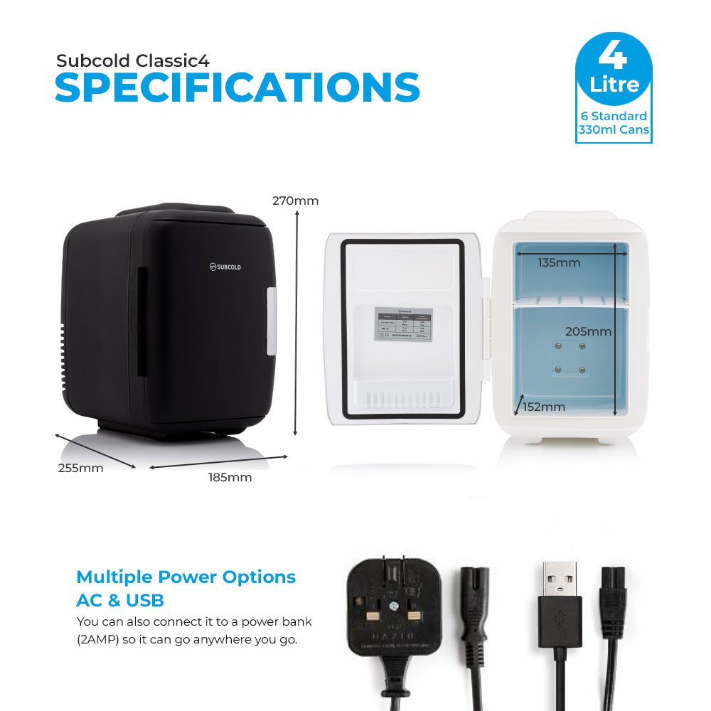 4L Mini Fridge - Subcold Classic4