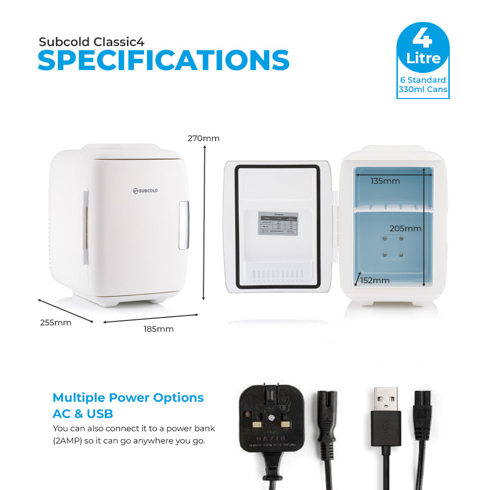 4L Mini Fridge - Subcold Classic4