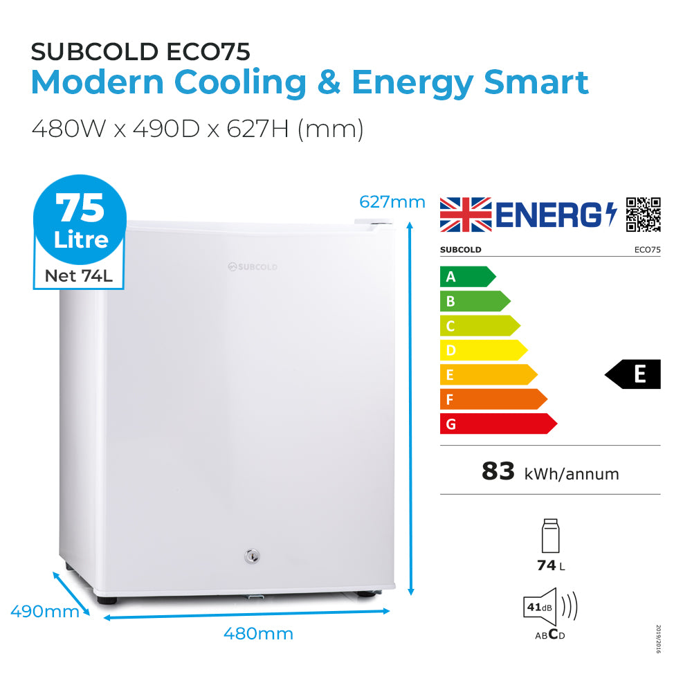 75L Fridge Subcold ECO75 White