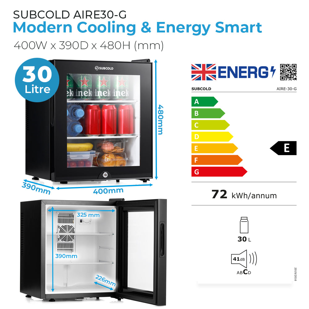 30L Fridge Subcold AIRE30-G Black