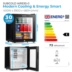 30L Fridge Subcold AIRE30-G Black
