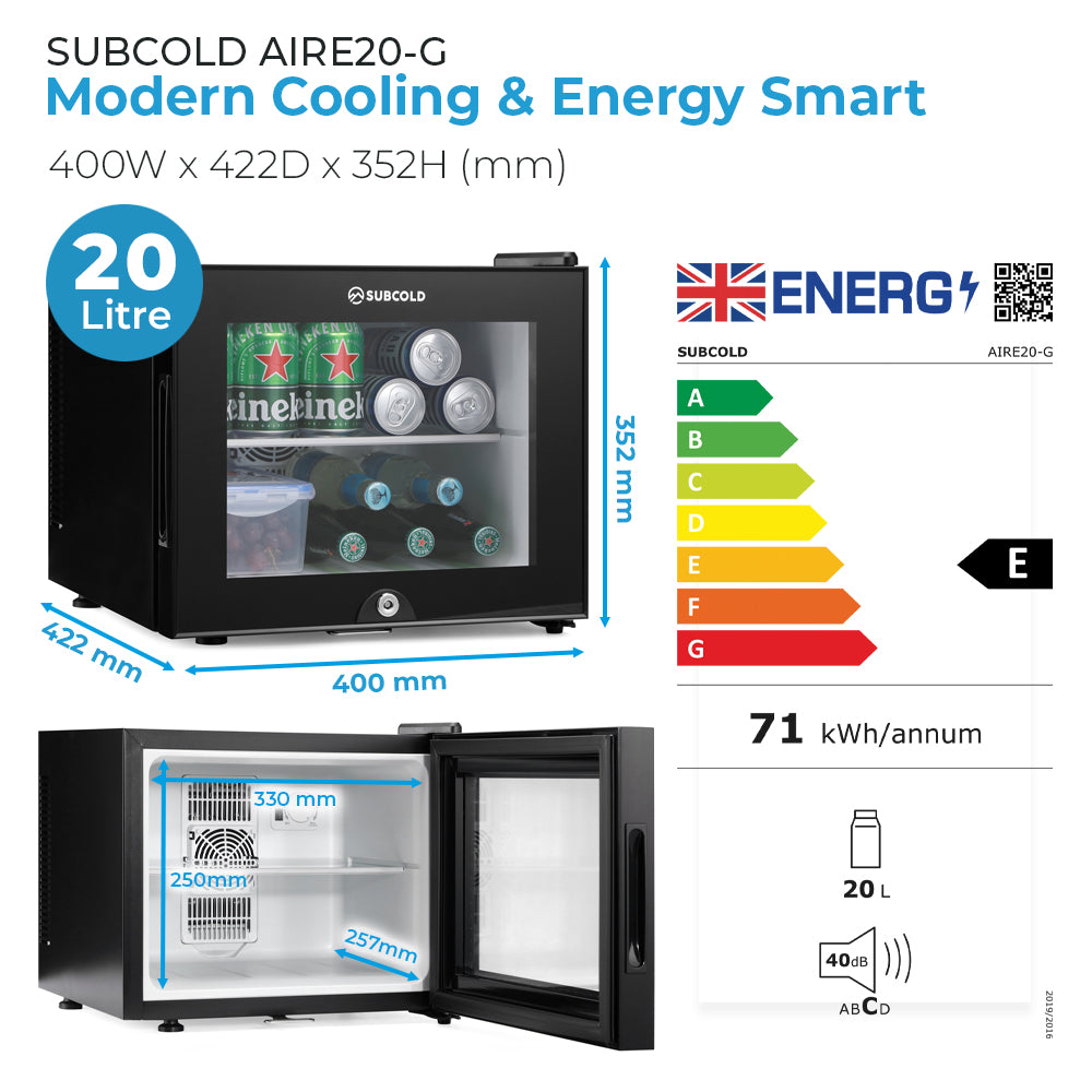 20L Fridge Subcold AIRE20-G Black