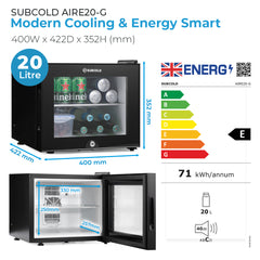 20L Fridge Subcold AIRE20-G Black