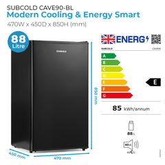 Subcold Cave90 Beer Fridge Black