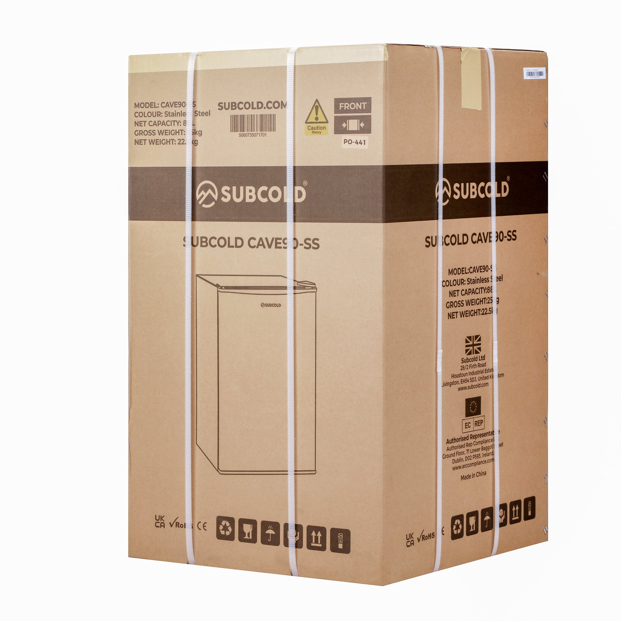 Subcold Cave90 Beer Fridge Stainless Steel