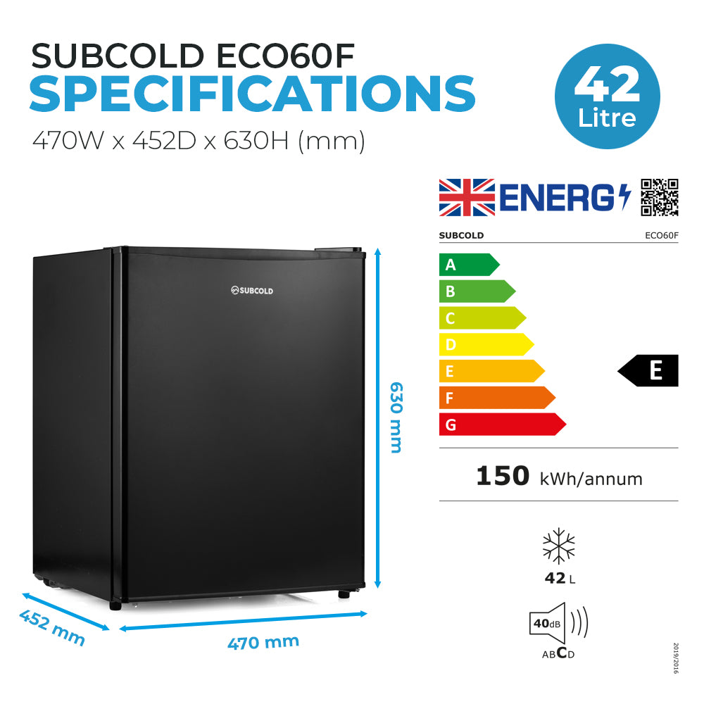 Subcold ECO60F Freezer Black