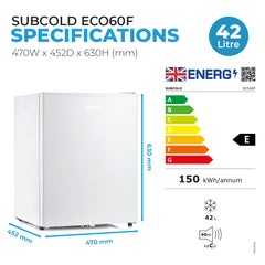 Subcold ECO60F Freezer White
