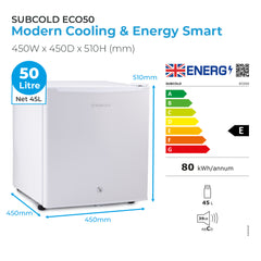 50L Fridge Subcold ECO50 White