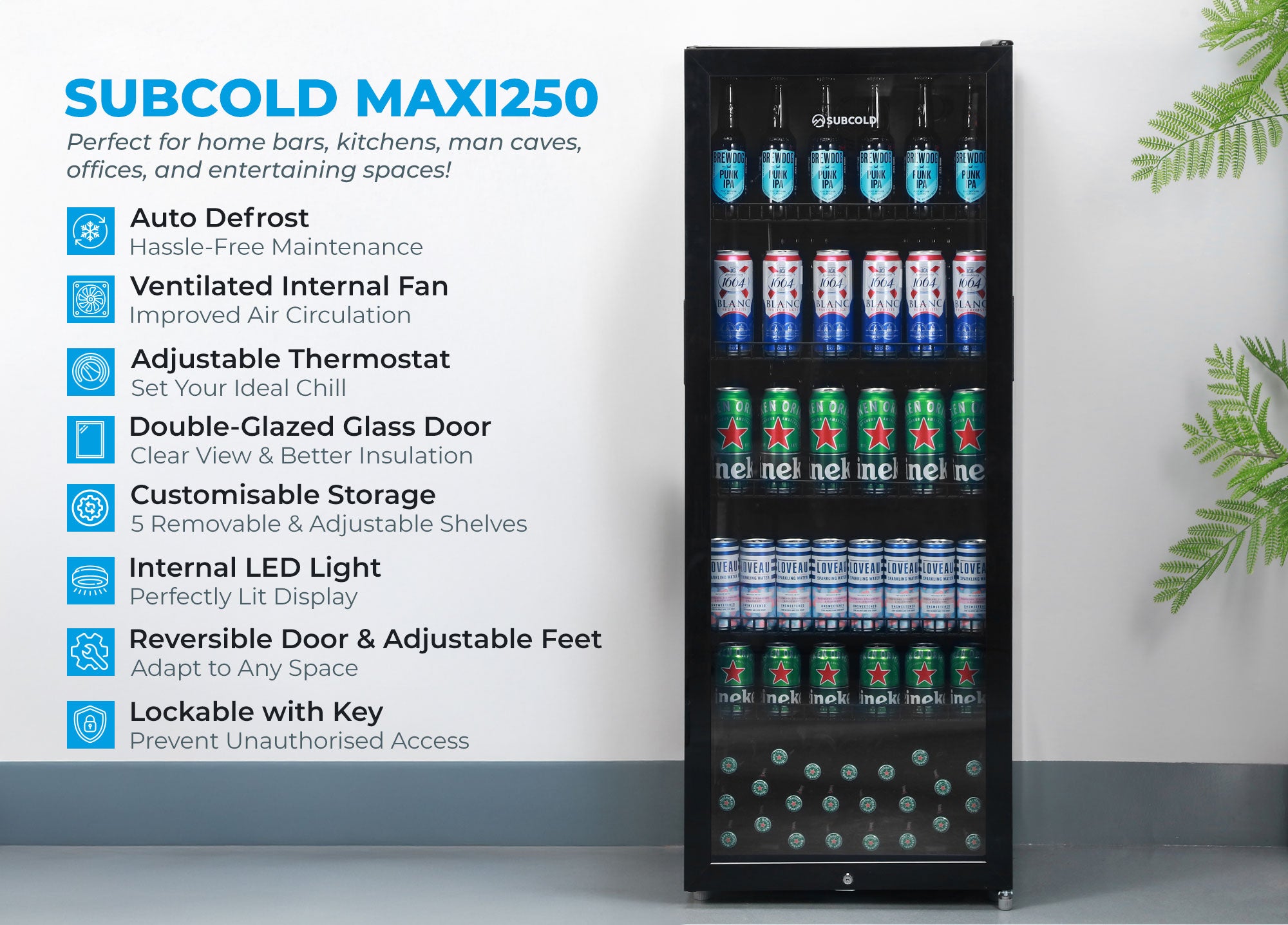 Subcold Maxi250 Beer Fridge Black