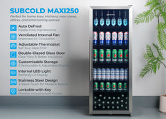 Subcold Maxi250 Beer Fridge Stainless Steel