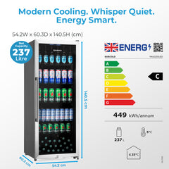 Subcold Maxi250 Beer Fridge Stainless Steel