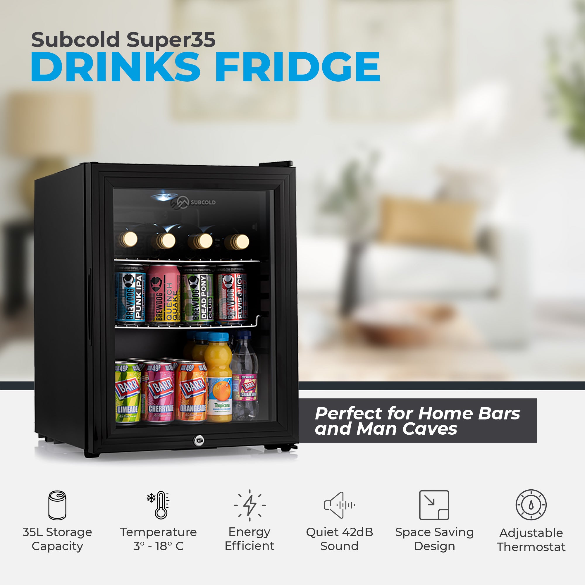 Subcold Super35 Beer Fridge Black