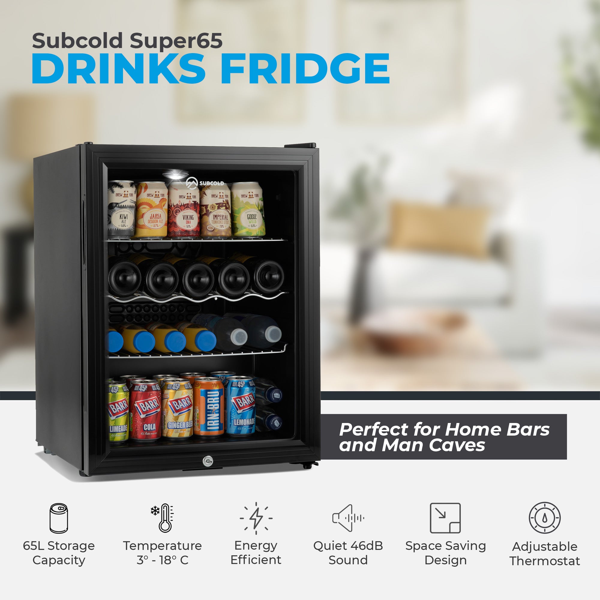 Subcold Super65 Beer Fridge Black