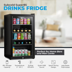 Subcold Super85 Beer Fridge Black
