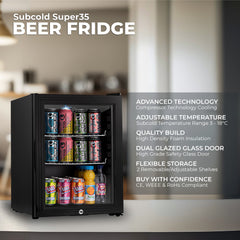 Subcold Super35 Beer Fridge Black