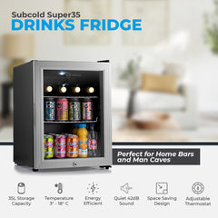 Subcold Super35 Beer Fridge Silver