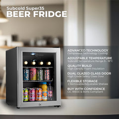 Subcold Super35 Beer Fridge Silver