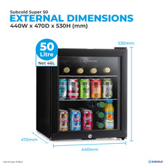 Subcold Super50 Beer Fridge Black