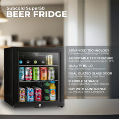 Subcold Super50 Beer Fridge Black