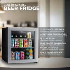 Subcold Super50 Beer Fridge Silver