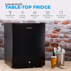 75L Fridge Subcold ECO75 Black