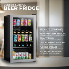 Subcold Super85 Beer Fridge Silver