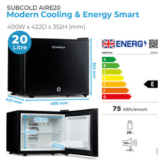20L Fridge Subcold AIRE20 Black