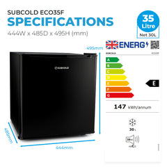 Subcold ECO35F Mini Freezer Black