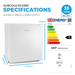 Subcold ECO35F Mini Freezer White