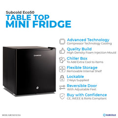 50L Fridge Subcold ECO50 Black