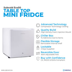 50L Fridge Subcold ECO50 White