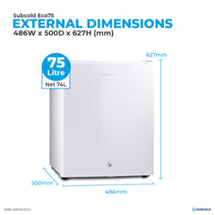 75L Fridge Subcold ECO75 White