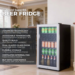 Subcold Super85 Beer Fridge Silver