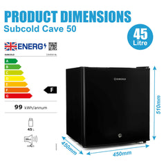 Subcold Cave50 Beer Fridge Black