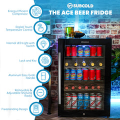 Subcold ACE130 Beer Fridge Black