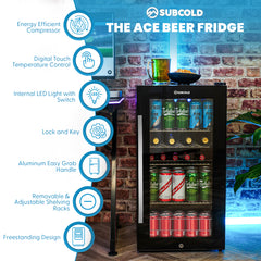Subcold ACE90 Beer Fridge Black