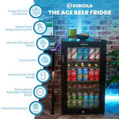 Subcold ACE130 Beer Fridge Black