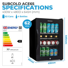 Subcold ACE65 Beer Fridge Black