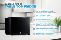 20L Fridge Subcold AIRE20 Black