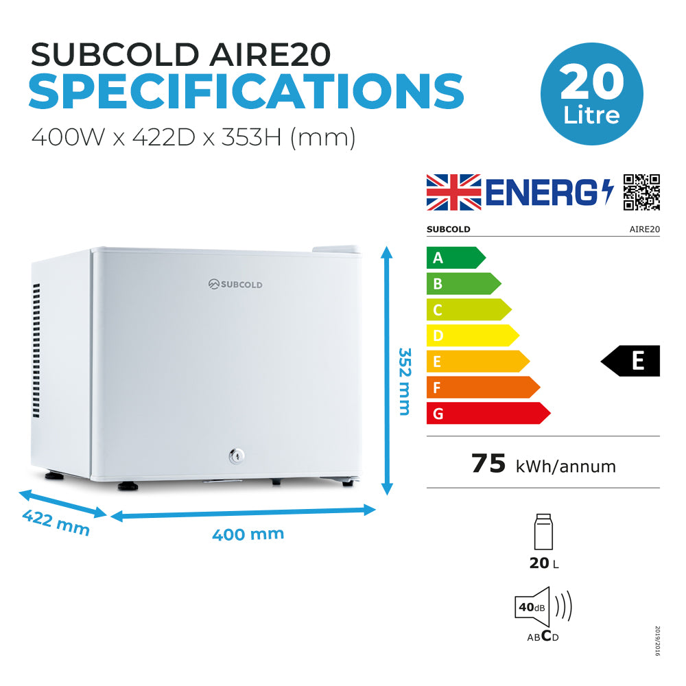 20L Fridge Subcold AIRE20 White