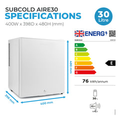 30L Fridge Subcold AIRE30 White