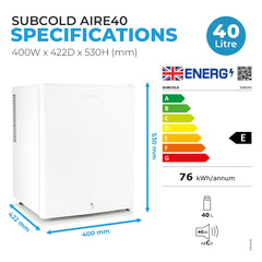 40L Fridge Subcold AIRE40 White