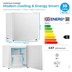 Subcold ECO35F Mini Freezer White