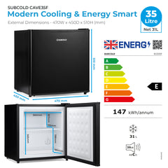 Subcold ECO35F Mini Freezer Black